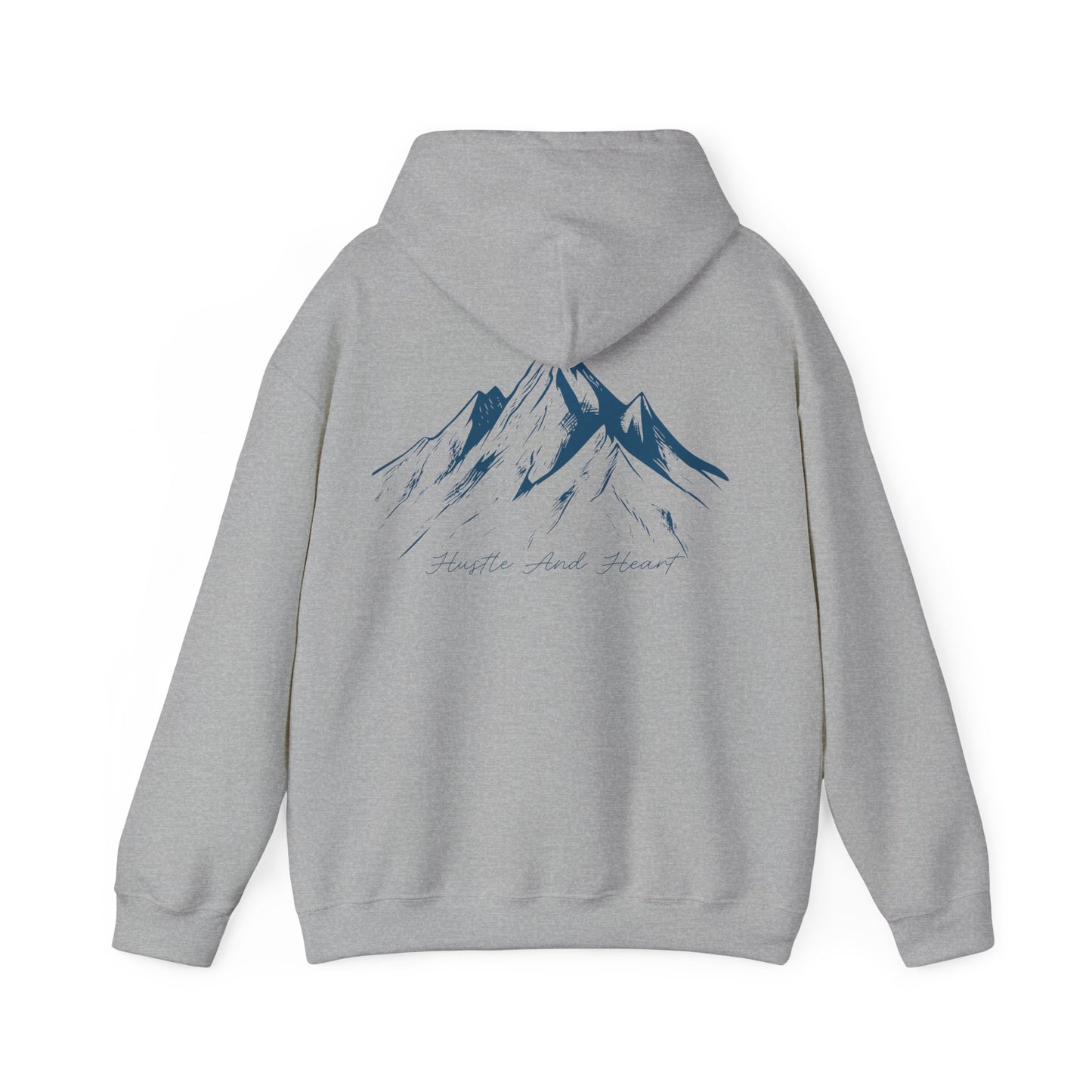 Mountain Sketch Hoodie — "My Home, Wild Heart" Minimal Nature Pullover