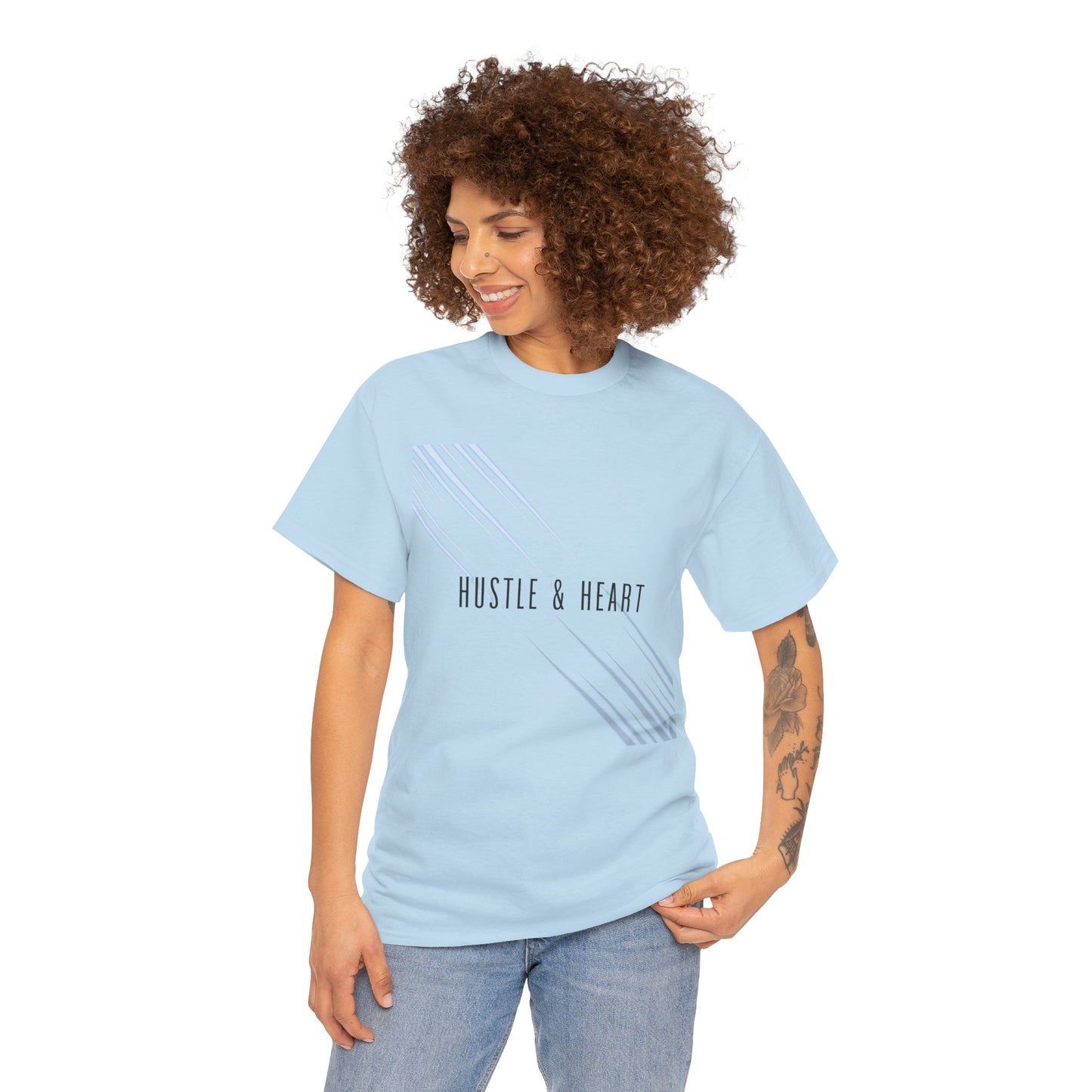Hustle & Heart Tee — Minimal Motivational Graphic Tee