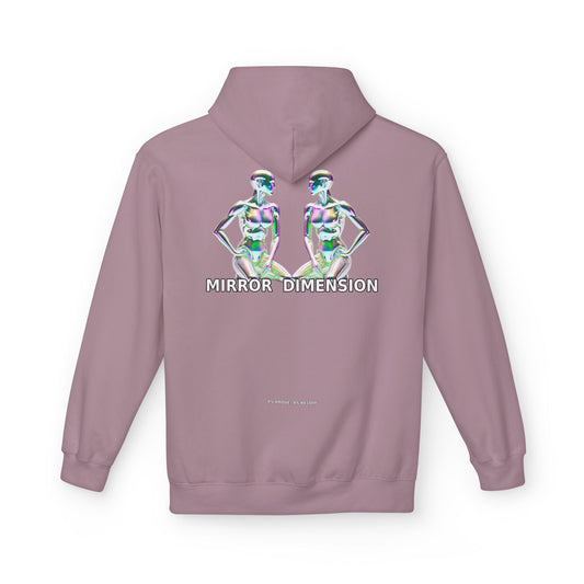 Mirror Dimension Graphic Hoodie — Symmetrical Sci-Fi Alien