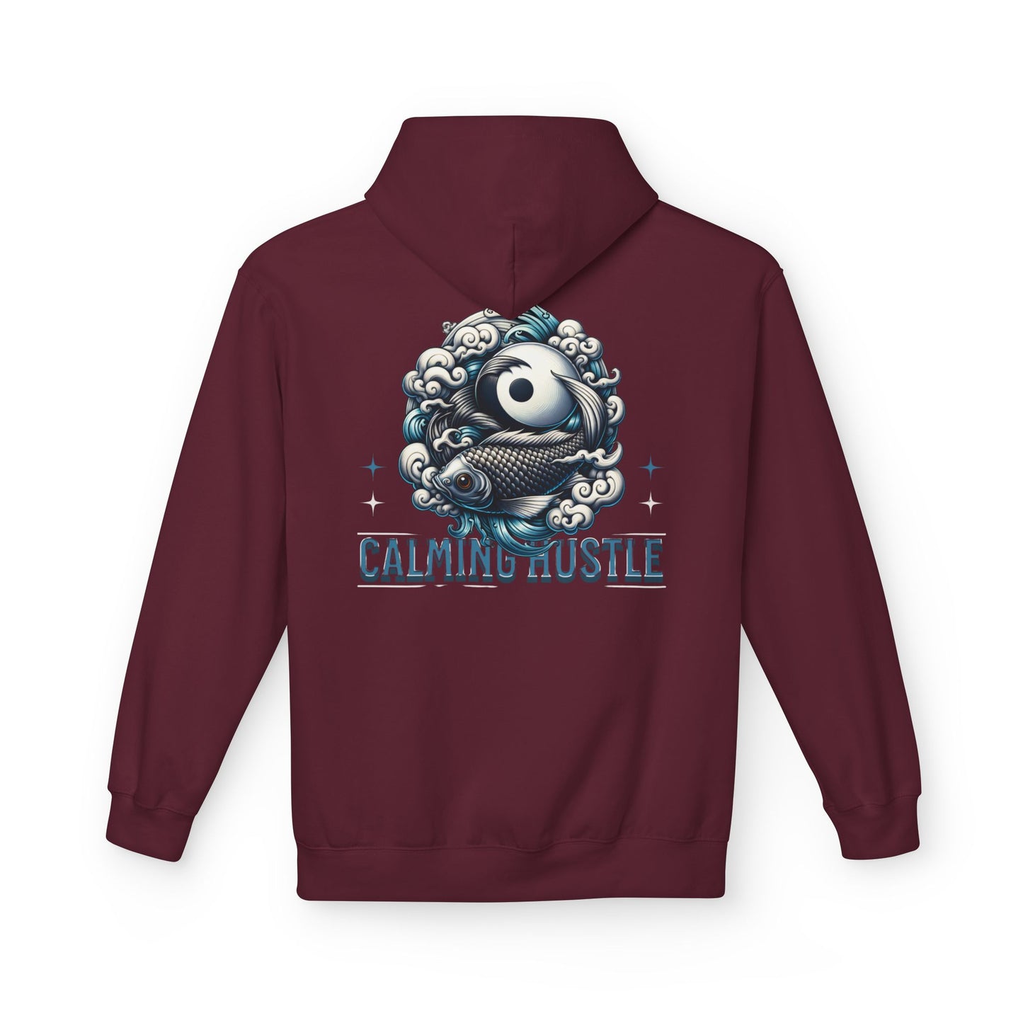 Calming Hustle Hoodie — Yin Yang Koi Graphic Sweatshirt
