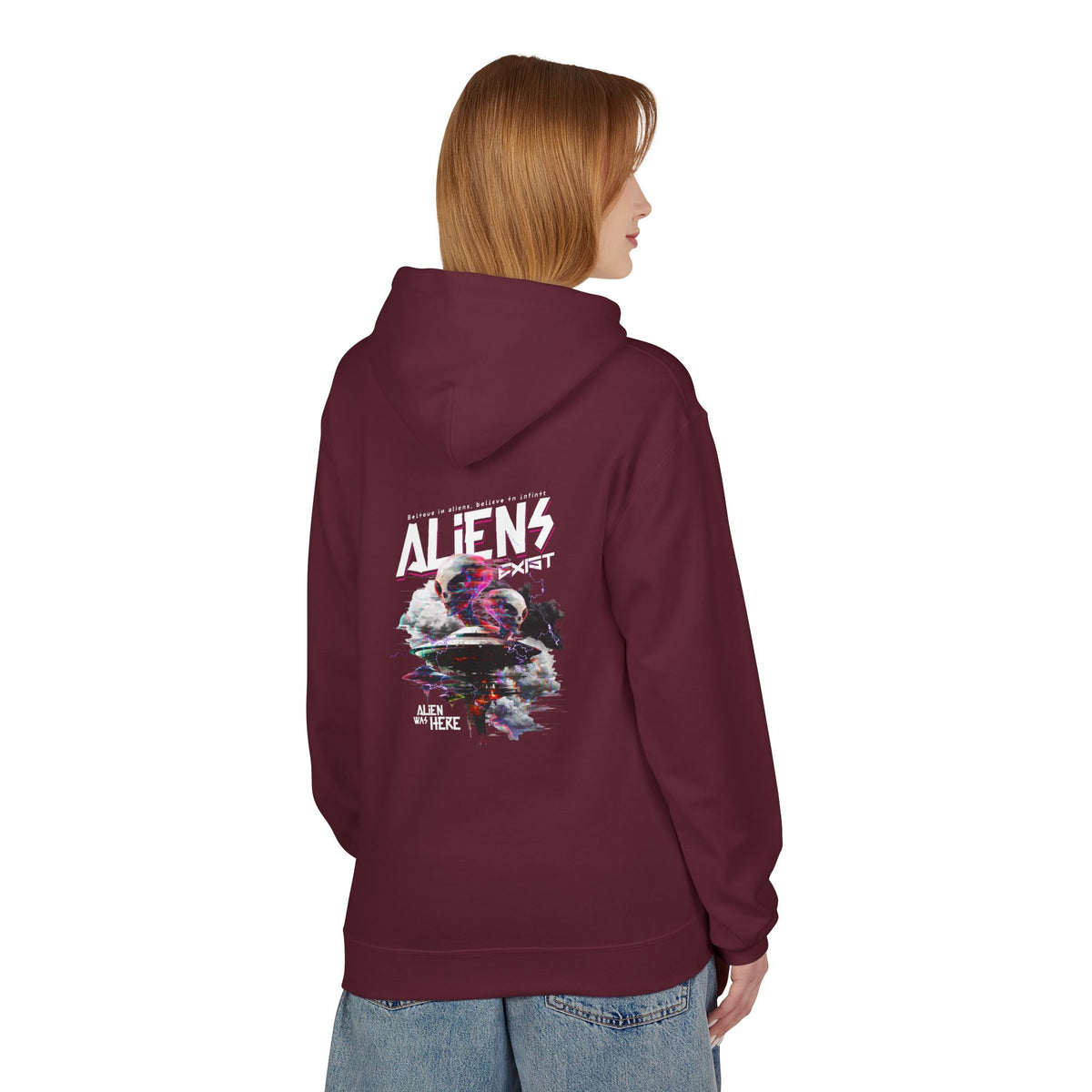 Aliens Exist Graphic Hoodie — Sci-Fi Alien Streetwear