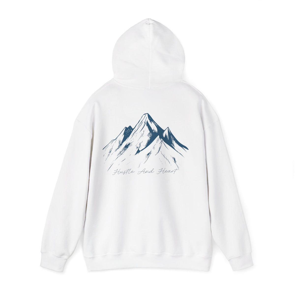 Mountain Sketch Hoodie — "My Home, Wild Heart" Minimal Nature Pullover