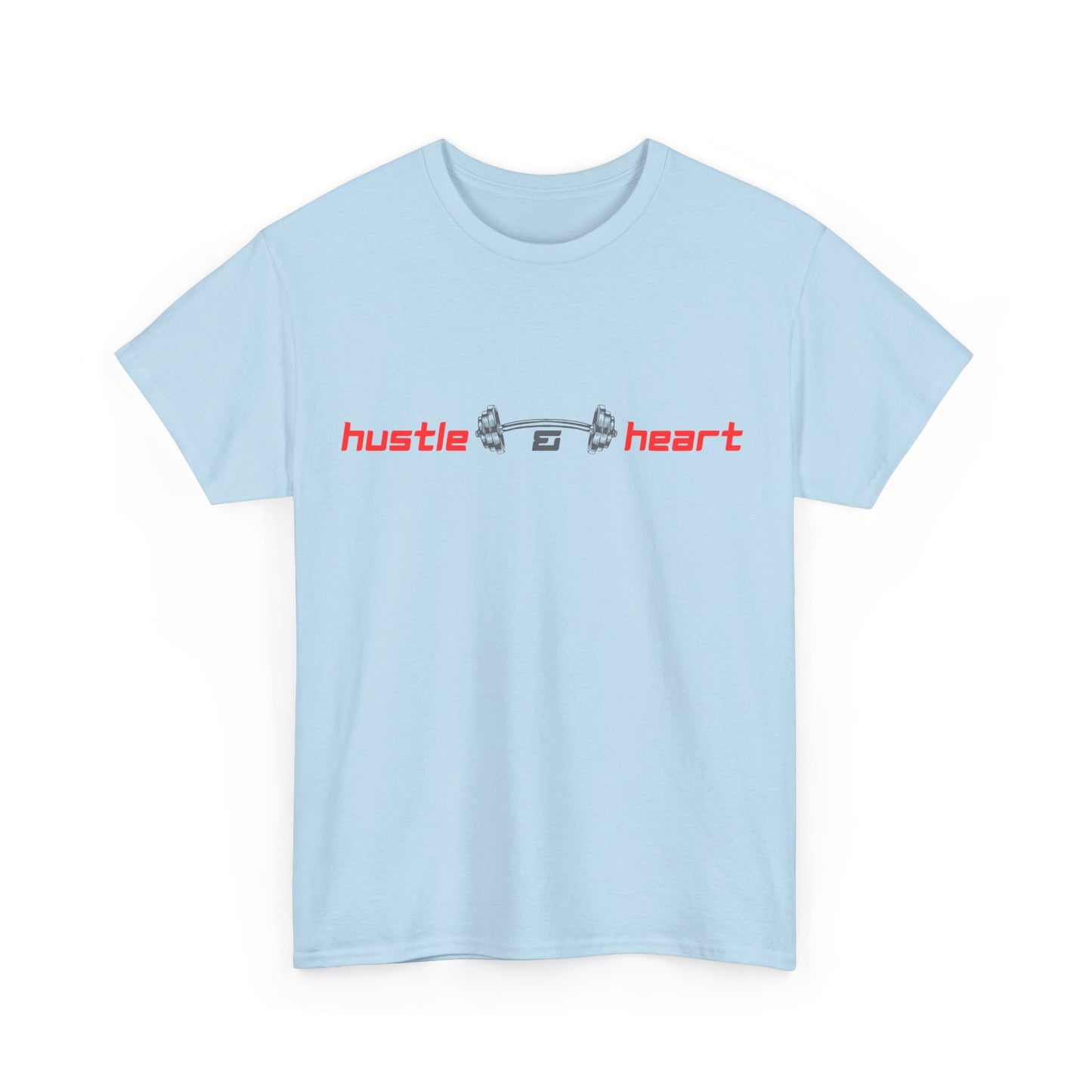Hustle & Heart Graphic Tee — Minimal Fitness Motivational Shirt