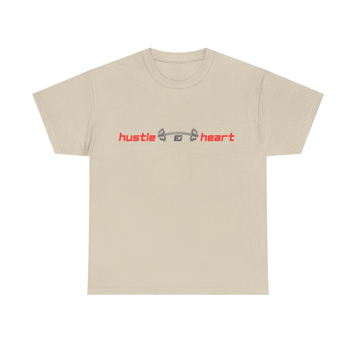 Hustle & Heart Graphic Tee — Minimal Fitness Motivational Shirt
