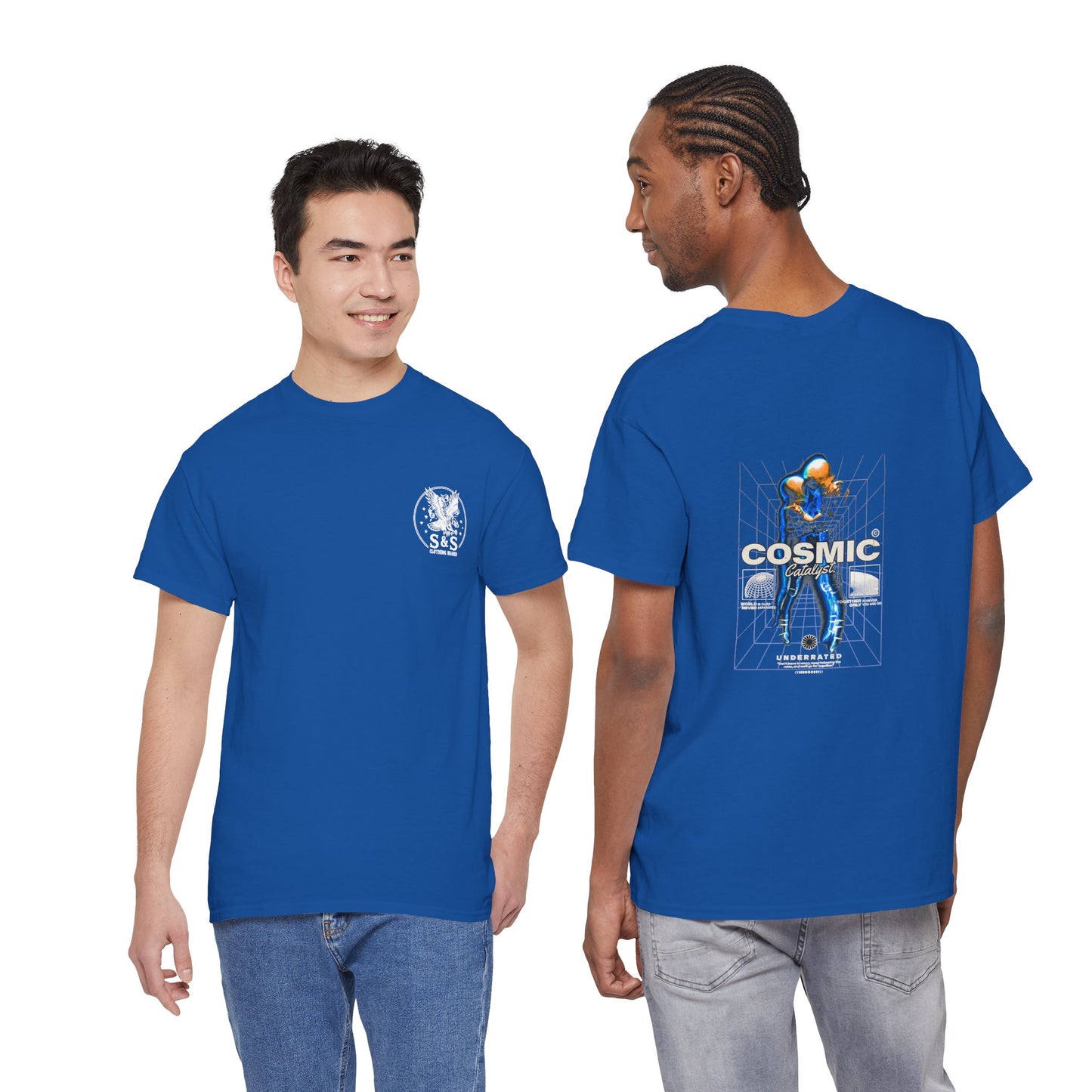 Cosmic Catalyst T-Shirt — Futuristic Sci-Fi Graphic Tee