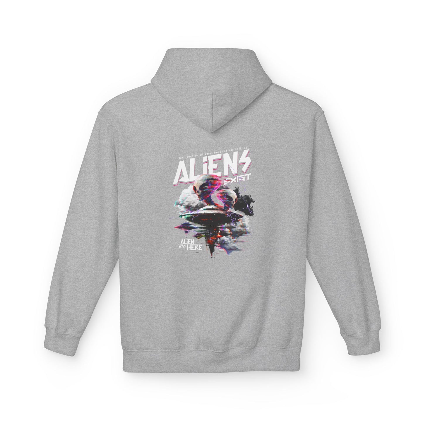 Aliens Exist Graphic Hoodie — Sci-Fi Alien Streetwear
