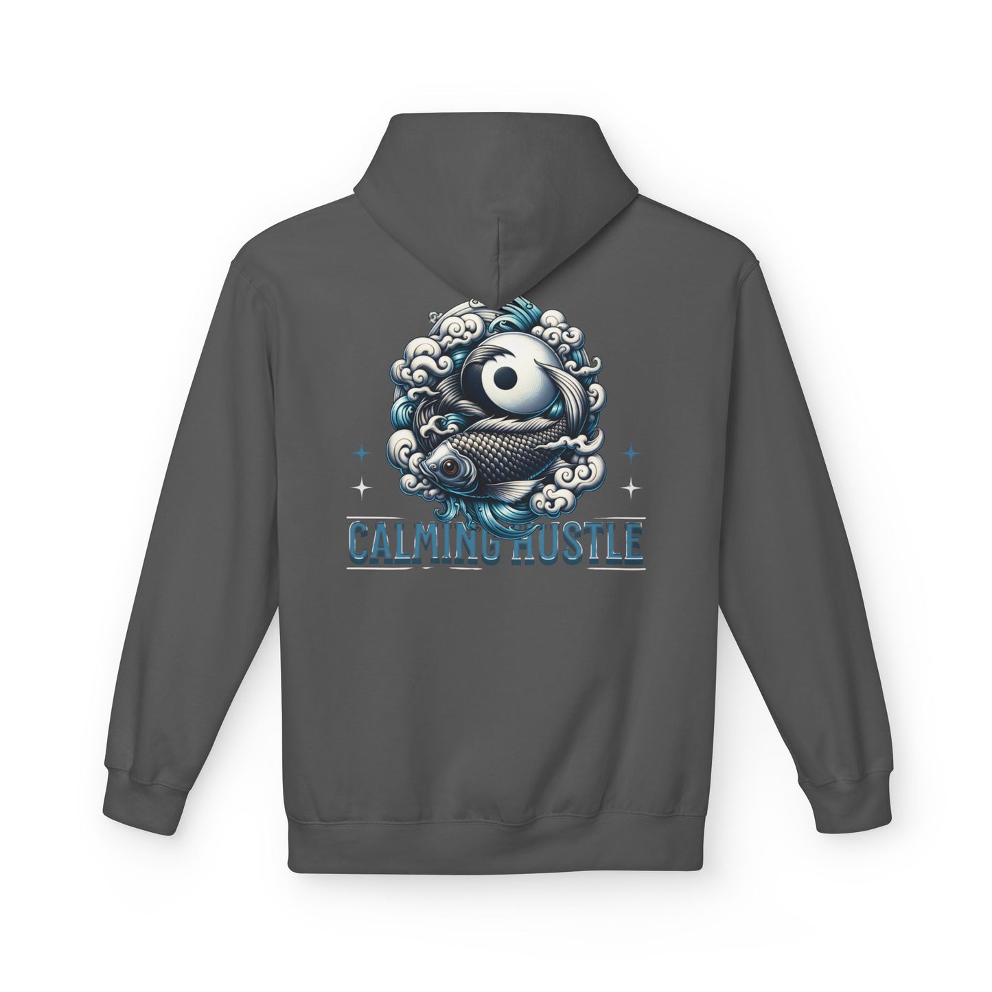 Calming Hustle Hoodie — Yin Yang Koi Graphic Sweatshirt