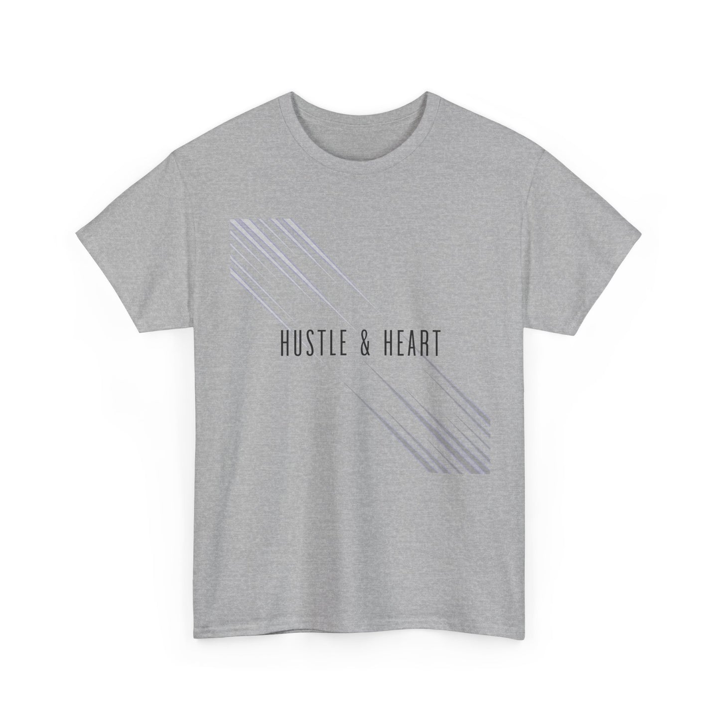 Hustle & Heart Tee — Minimal Motivational Graphic Tee