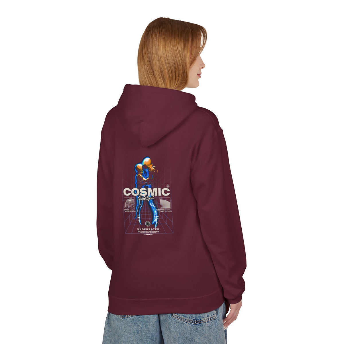 Cosmic Catalyst Graphic Hoodie — Futuristic Sci-Fi