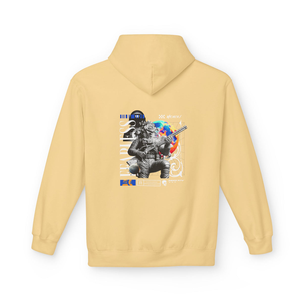 Fearless Memory Graphic Hoodie — Sci-Fi Soldier