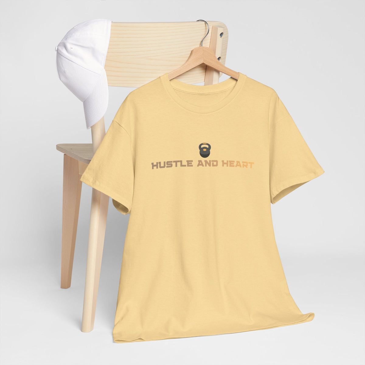 Hustle and Heart Tee — Minimal Motivational Graphic T-Shirt