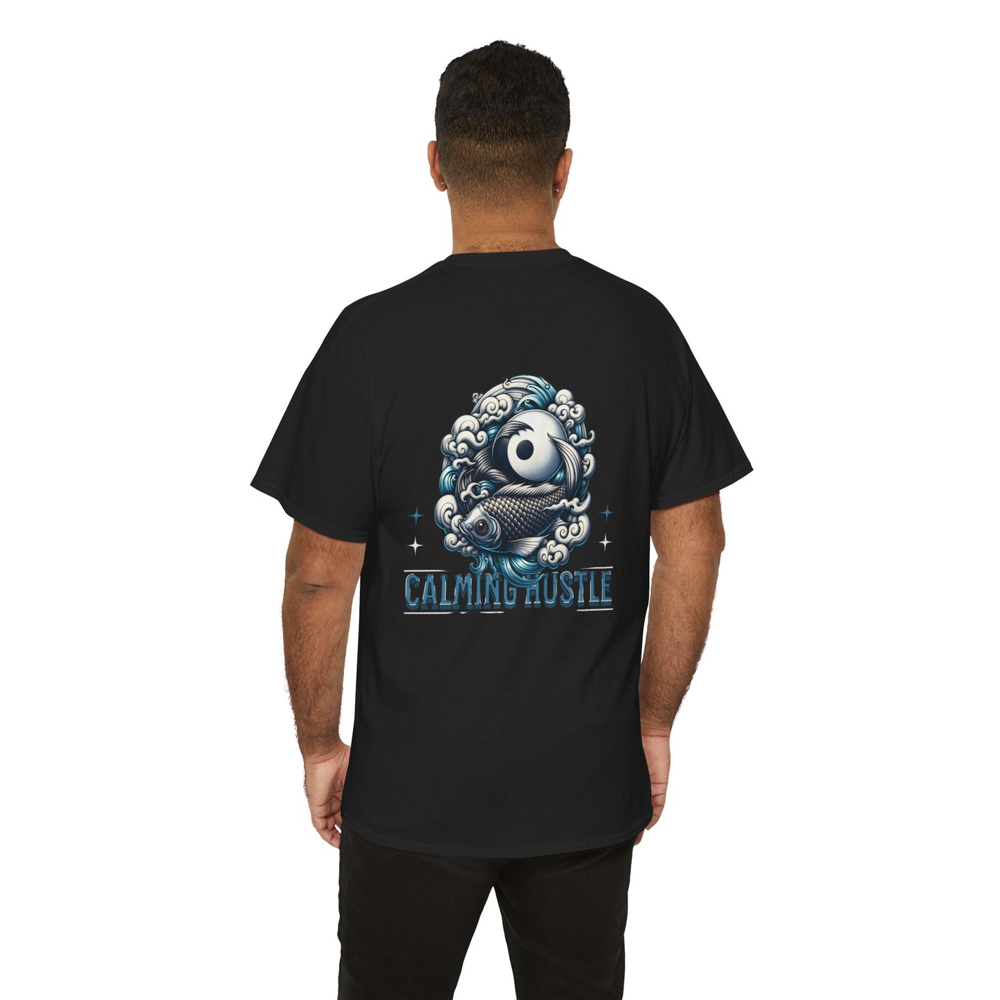 Calming Hustle Tee — Yin Yang Koi Graphic T-Shirt