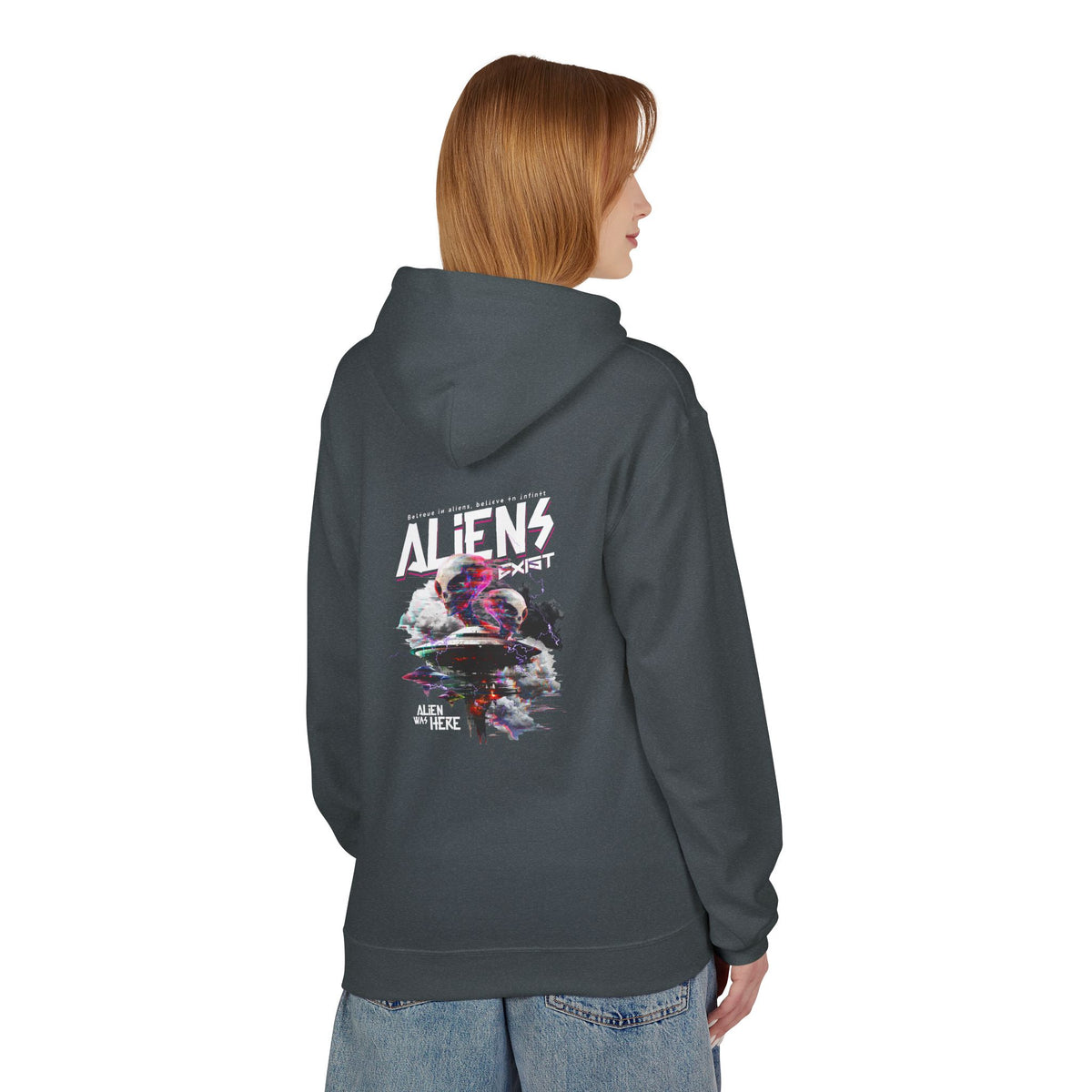 Aliens Exist Graphic Hoodie — Sci-Fi Alien Streetwear