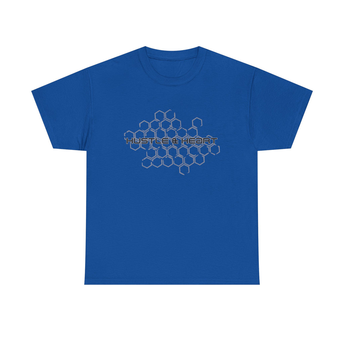 Hustle & Heart T-Shirt — Honeycomb Graphic Motivational Tee