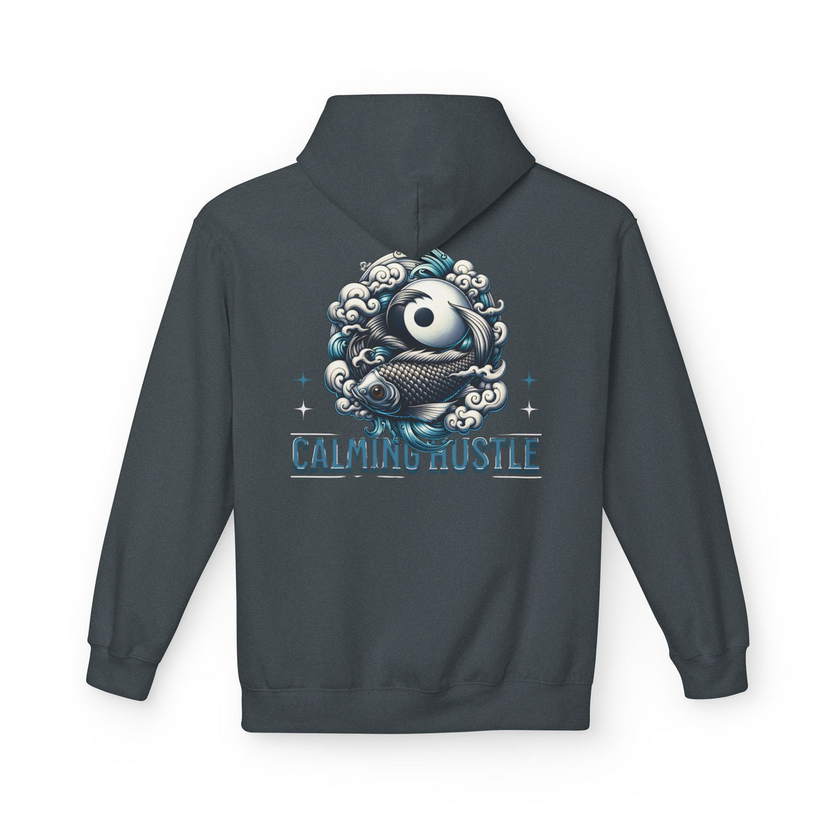 Calming Hustle Hoodie — Yin Yang Koi Graphic Sweatshirt