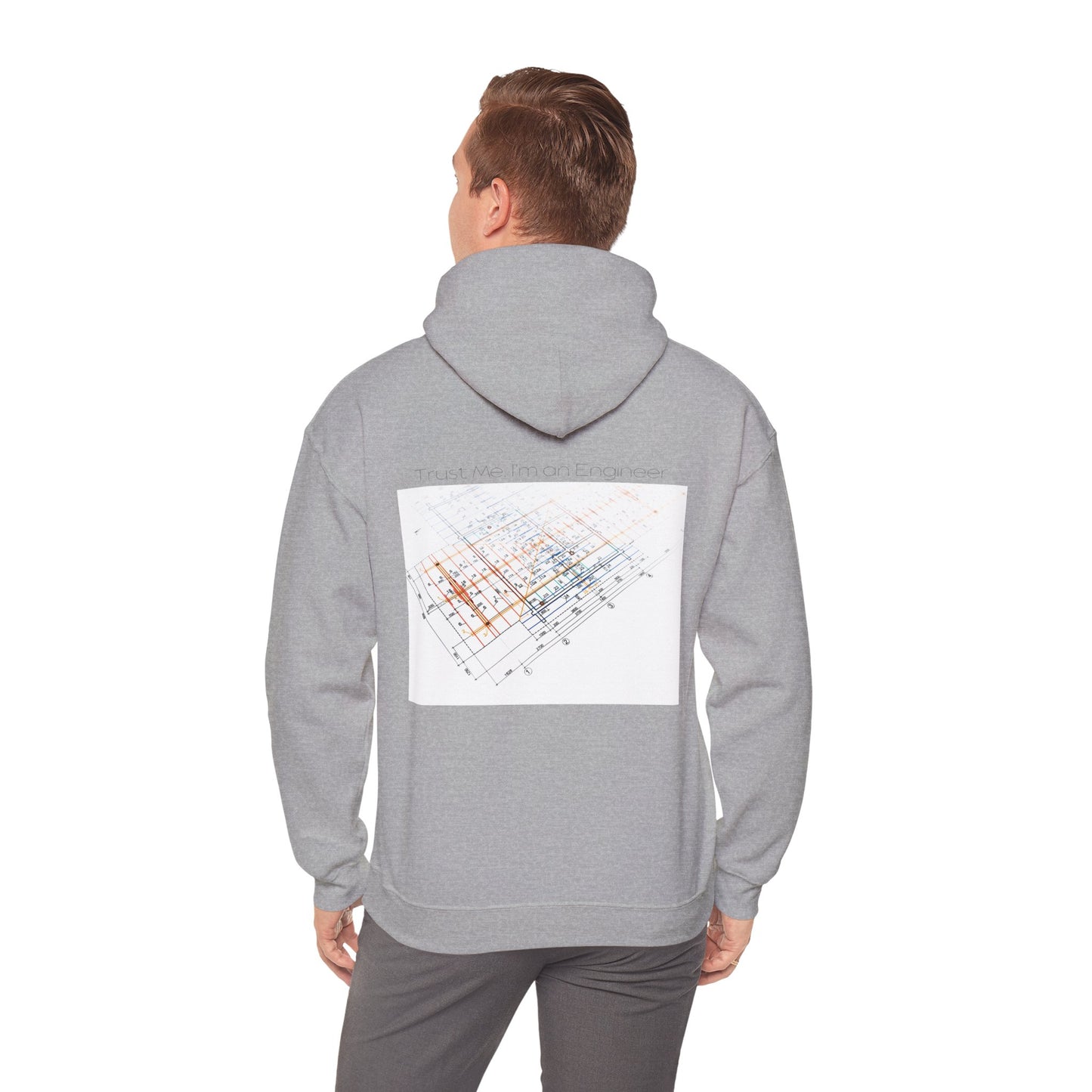 Abstract Grid Hoodie — Geometric Back Print