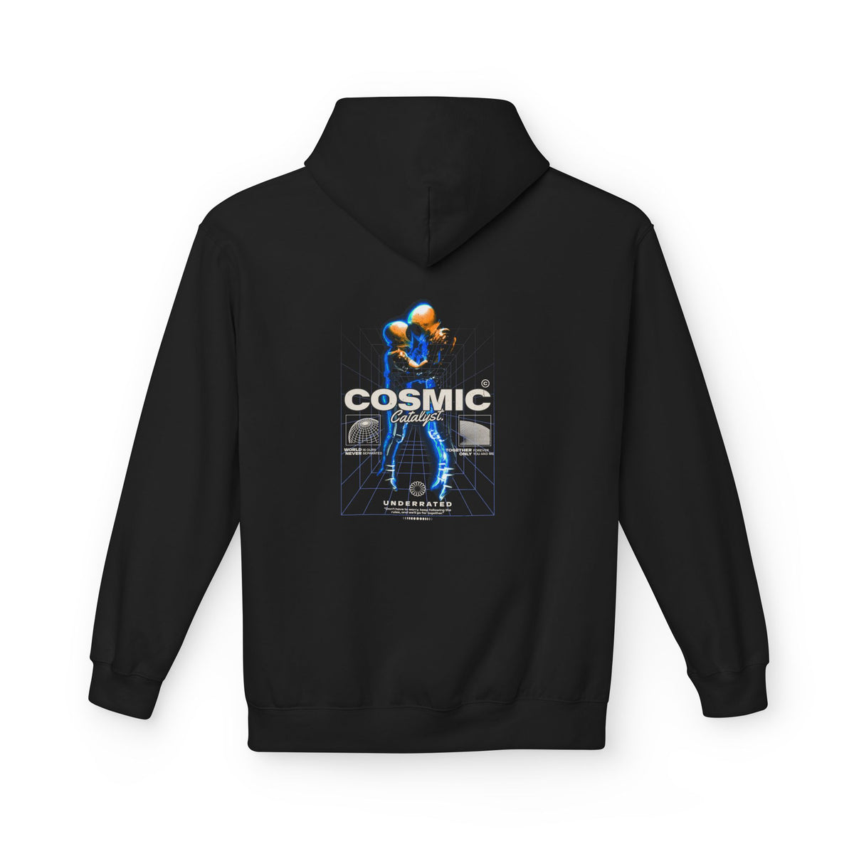 Cosmic Catalyst Graphic Hoodie — Futuristic Sci-Fi