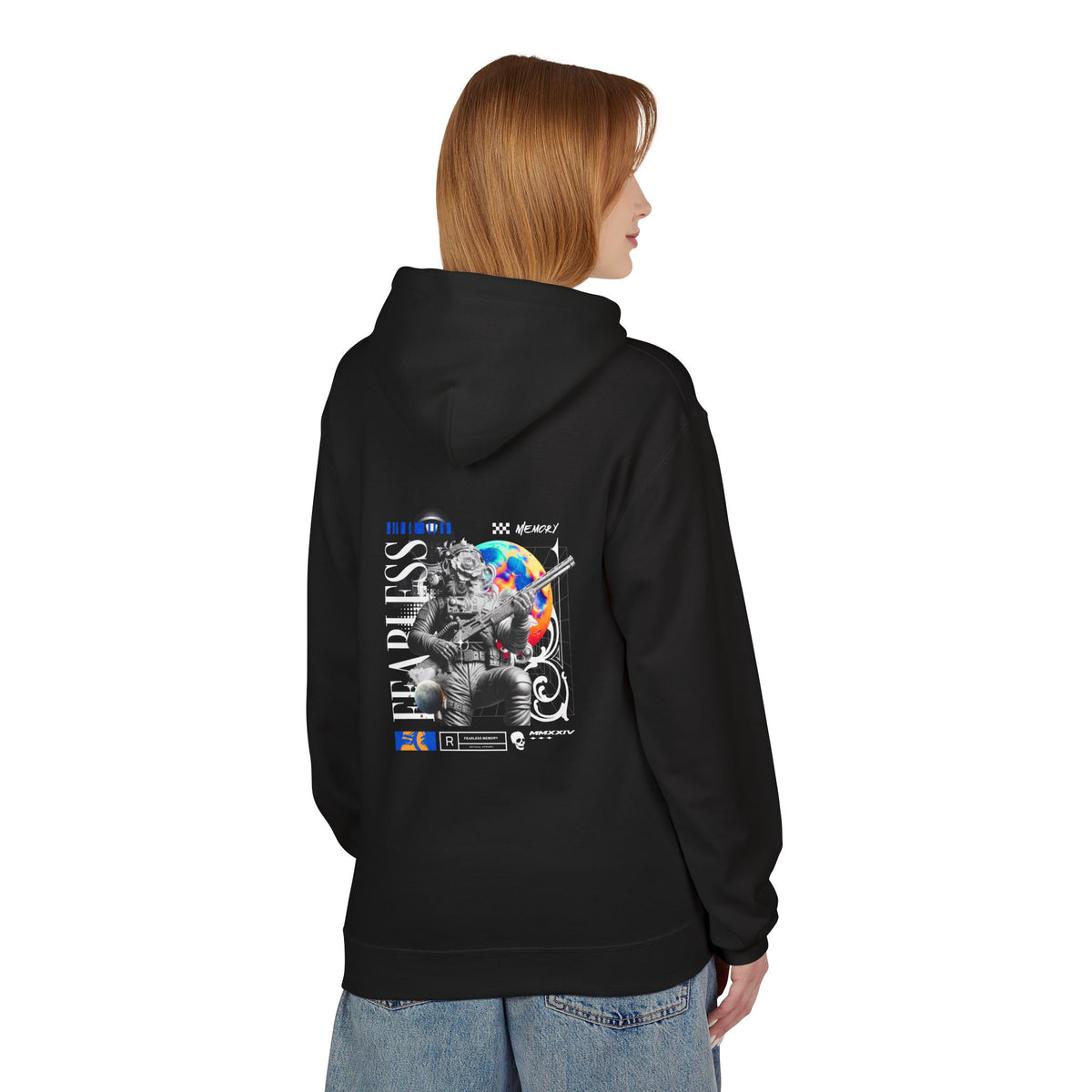 Fearless Memory Graphic Hoodie — Sci-Fi Soldier