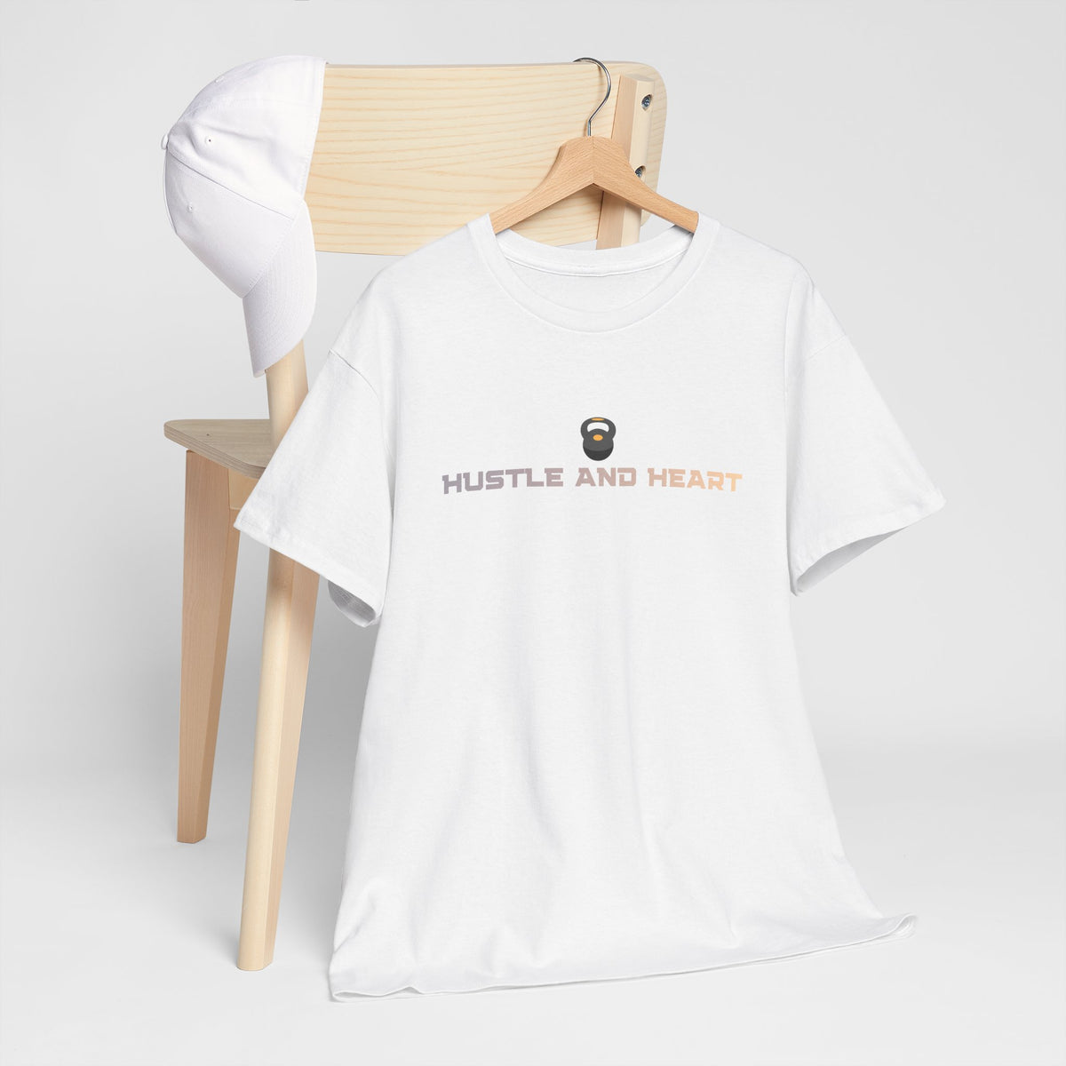Hustle and Heart Tee — Minimal Motivational Graphic T-Shirt