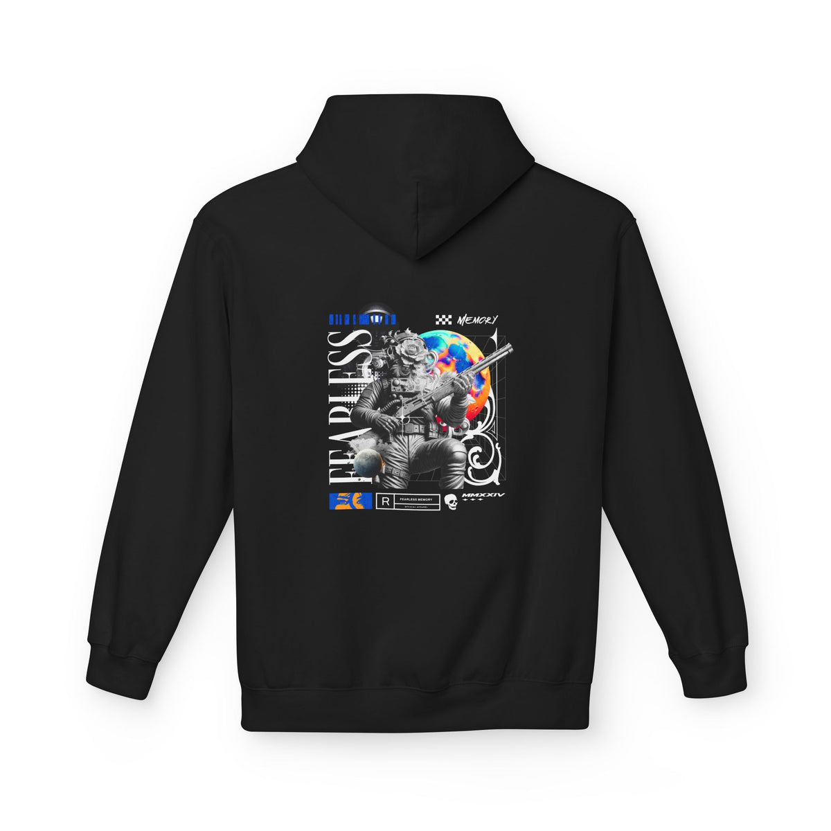 Fearless Memory Graphic Hoodie — Sci-Fi Soldier