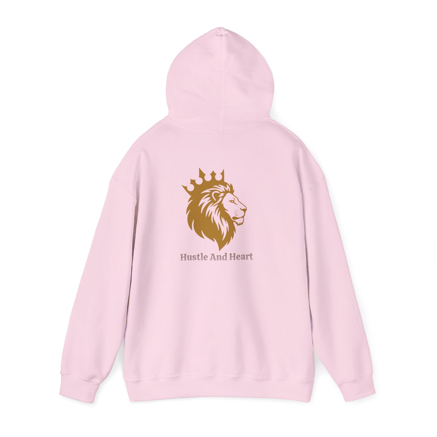 Lion Crown Hoodie — "Hustle And Heart" Graphic Pullover