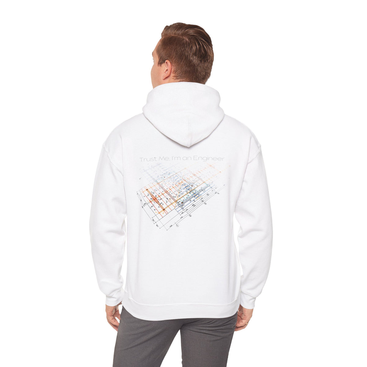 Abstract Grid Hoodie — Geometric Back Print
