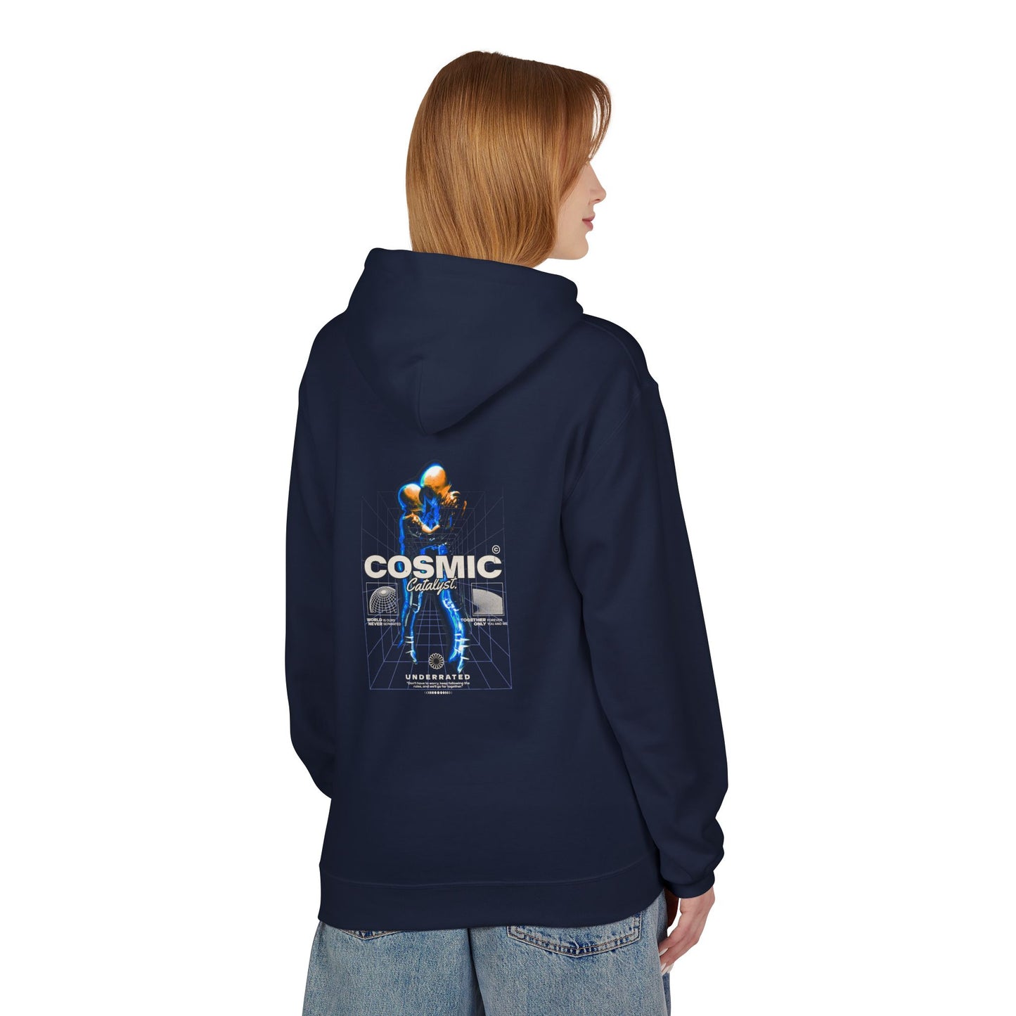 Cosmic Catalyst Graphic Hoodie — Futuristic Sci-Fi