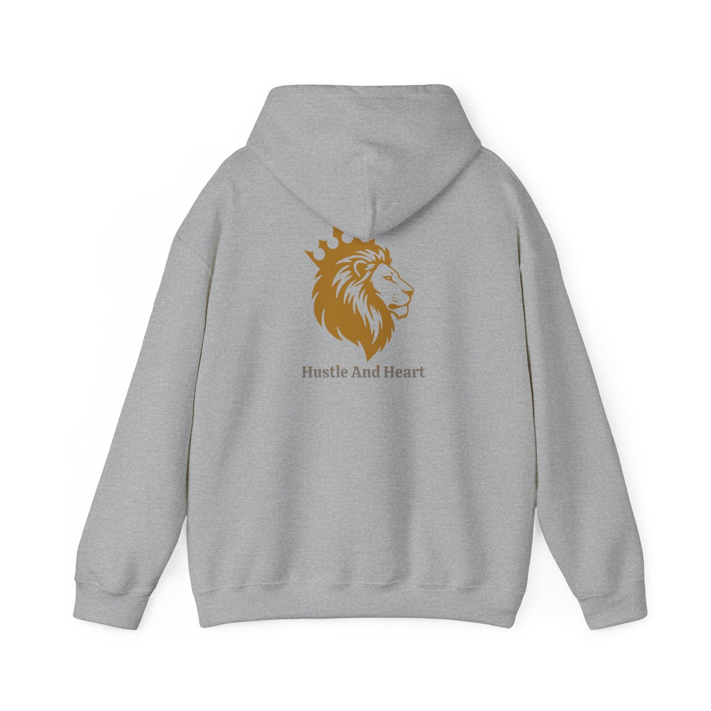 Lion Crown Hoodie — "Hustle And Heart" Graphic Pullover