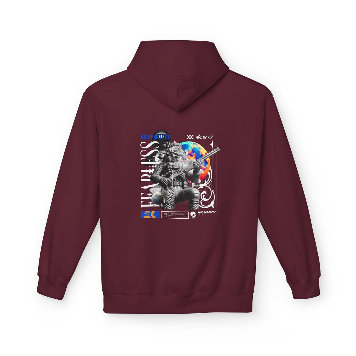 Fearless Memory Graphic Hoodie — Sci-Fi Soldier