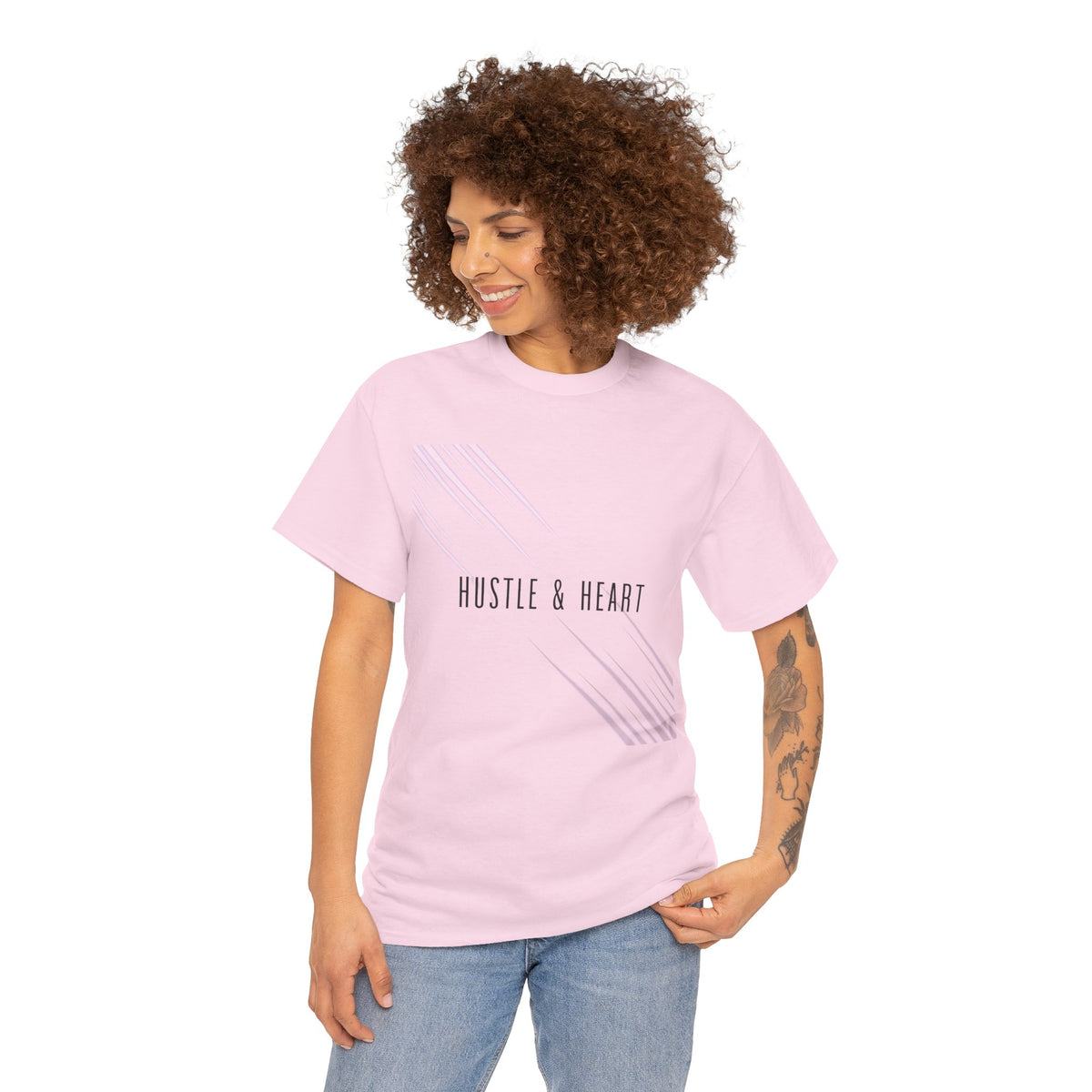 Hustle & Heart Tee — Minimal Motivational Graphic Tee