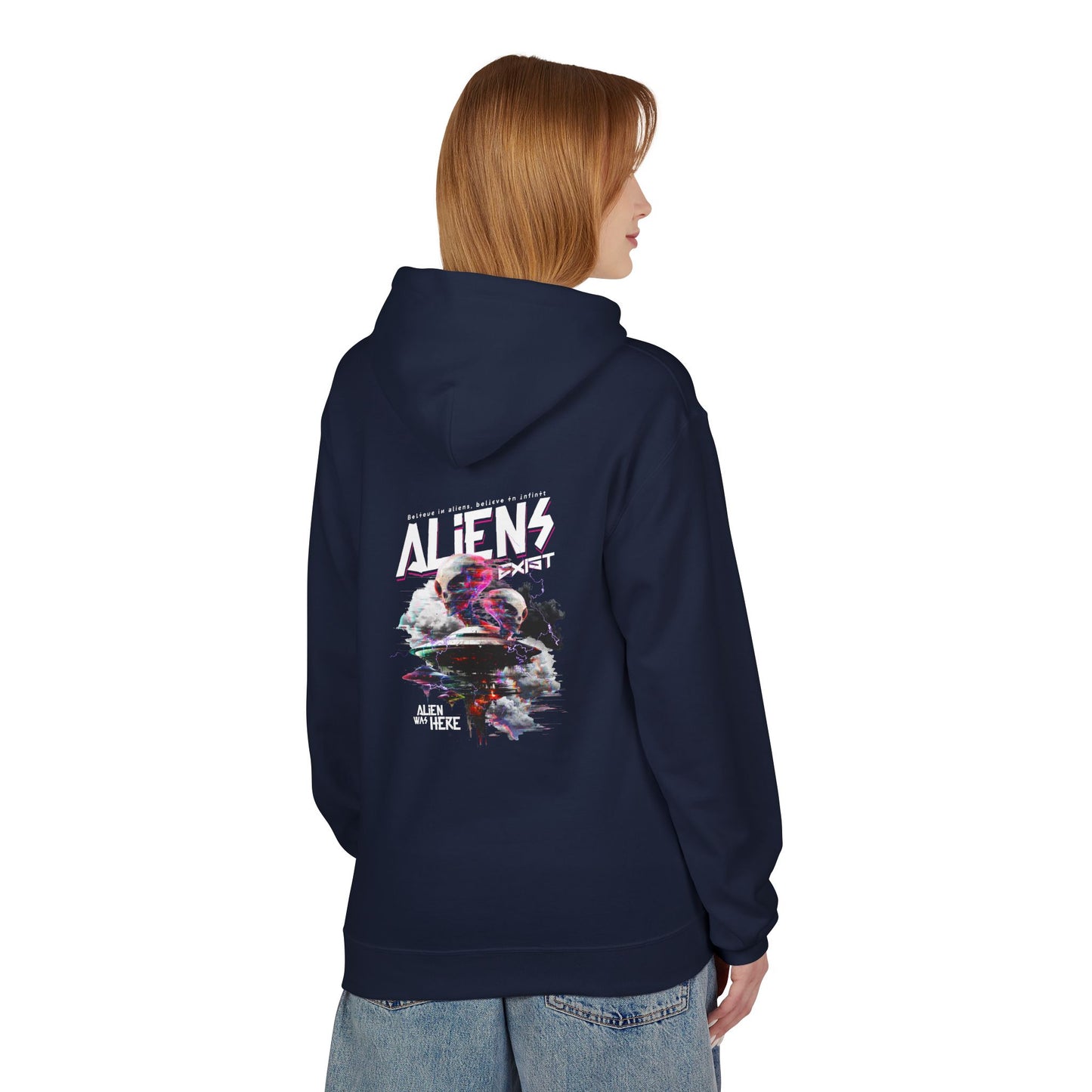 Aliens Exist Graphic Hoodie — Sci-Fi Alien Streetwear