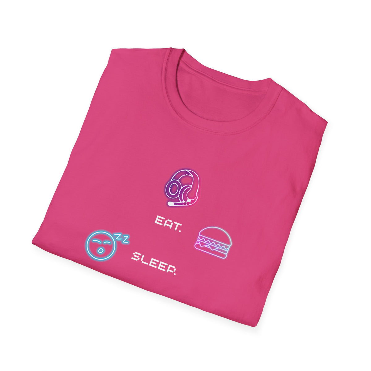 Pastel Gaming Icons T-Shirt — Cute Vaporwave Controller & Skull Tee
