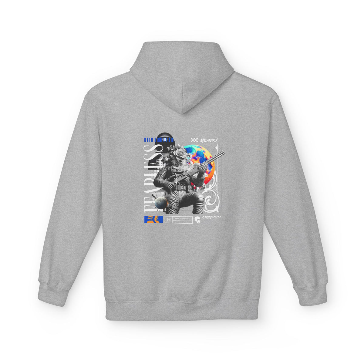Fearless Memory Graphic Hoodie — Sci-Fi Soldier