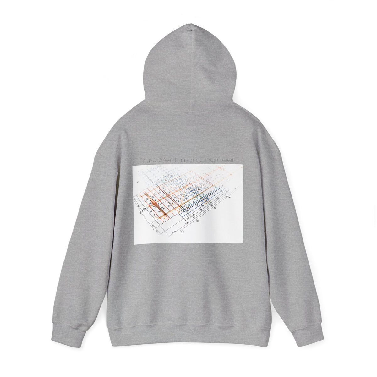 Abstract Grid Hoodie — Geometric Back Print