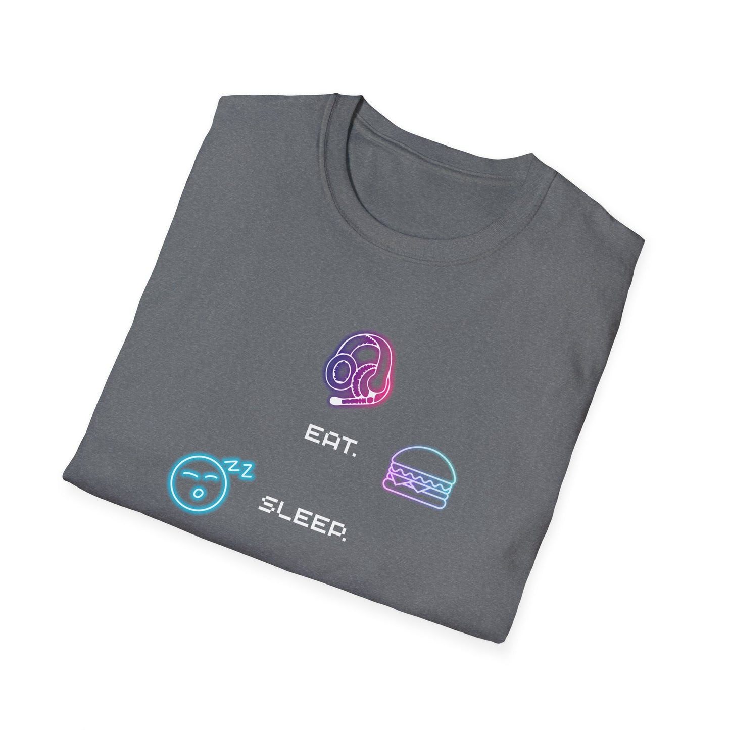 Pastel Gaming Icons T-Shirt — Cute Vaporwave Controller & Skull Tee