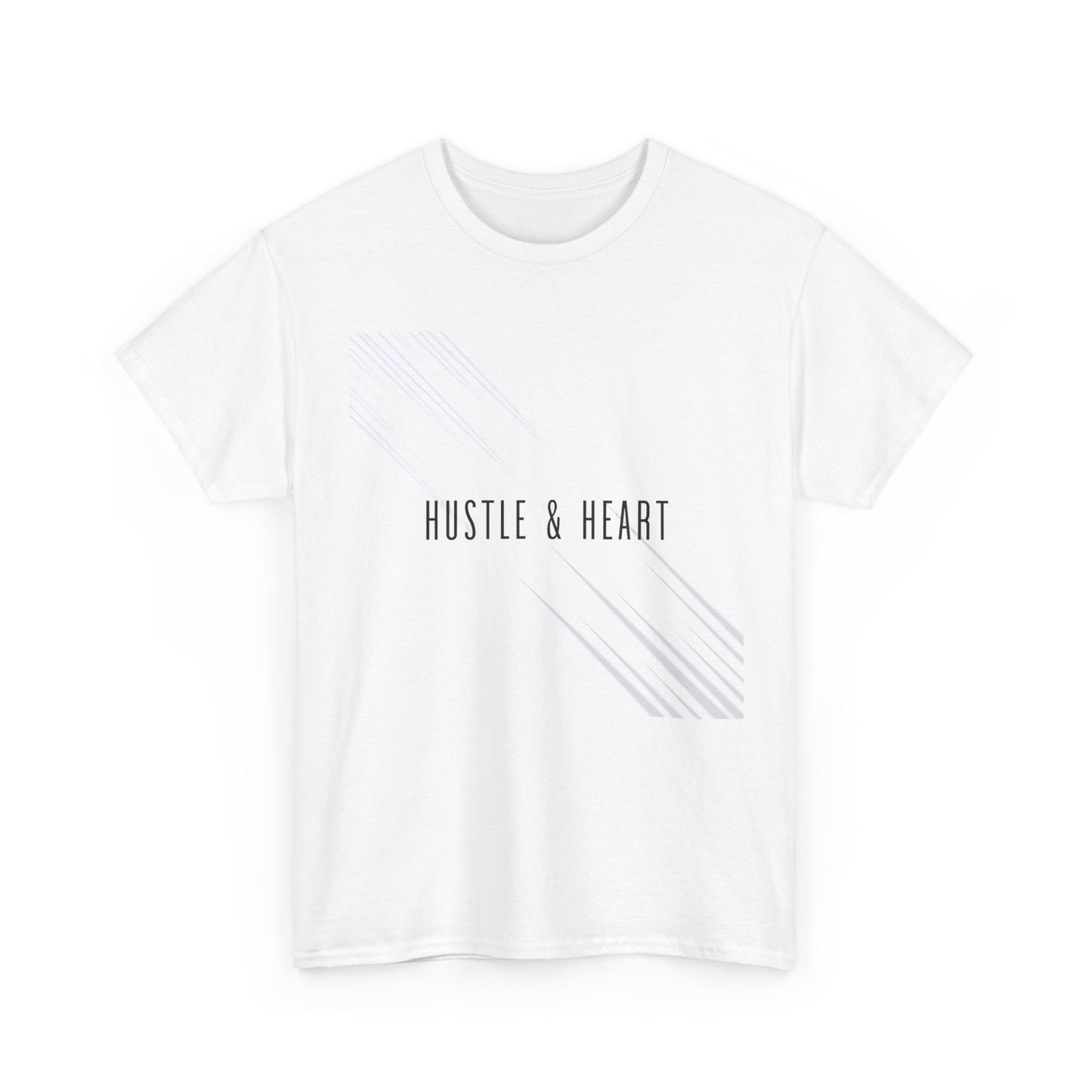 Hustle & Heart Tee — Minimal Motivational Graphic Tee
