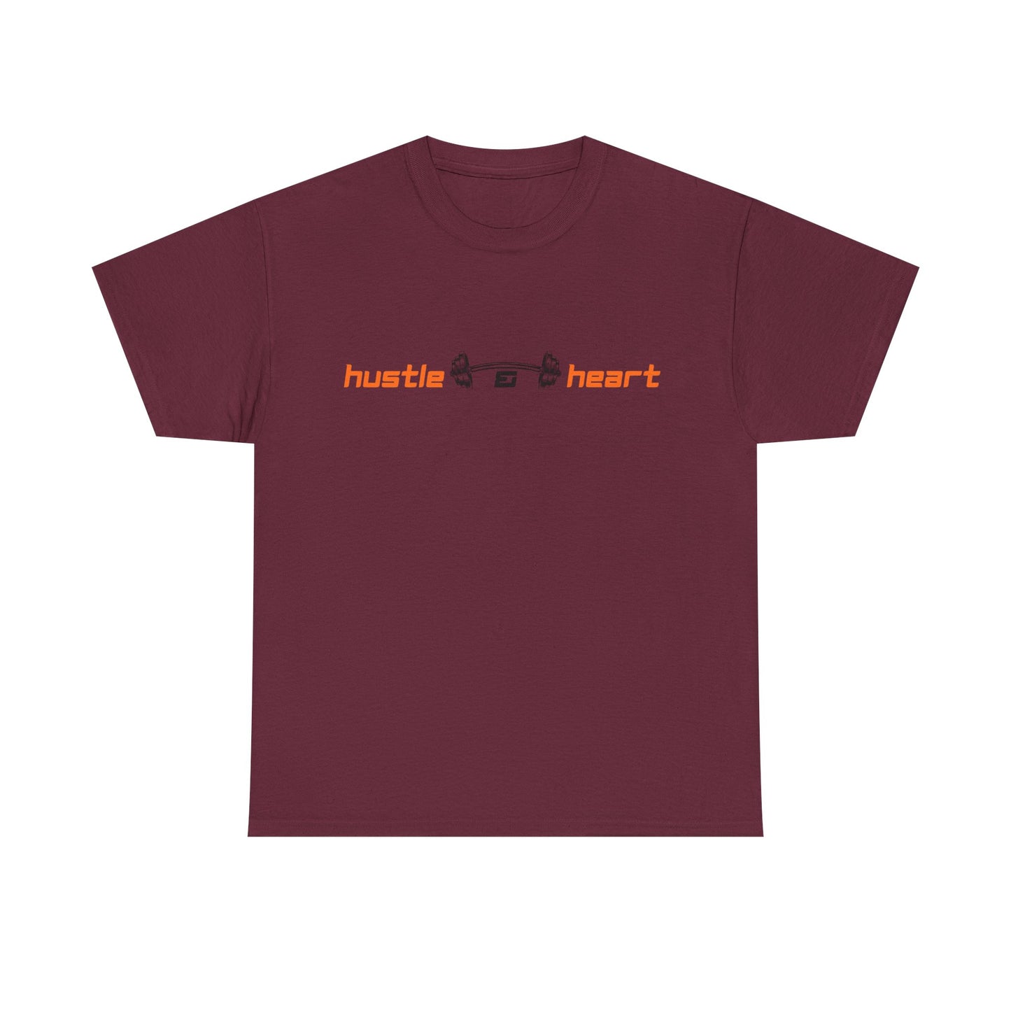 Hustle Heart Graphic Tee — Minimal Motivational T-Shirt