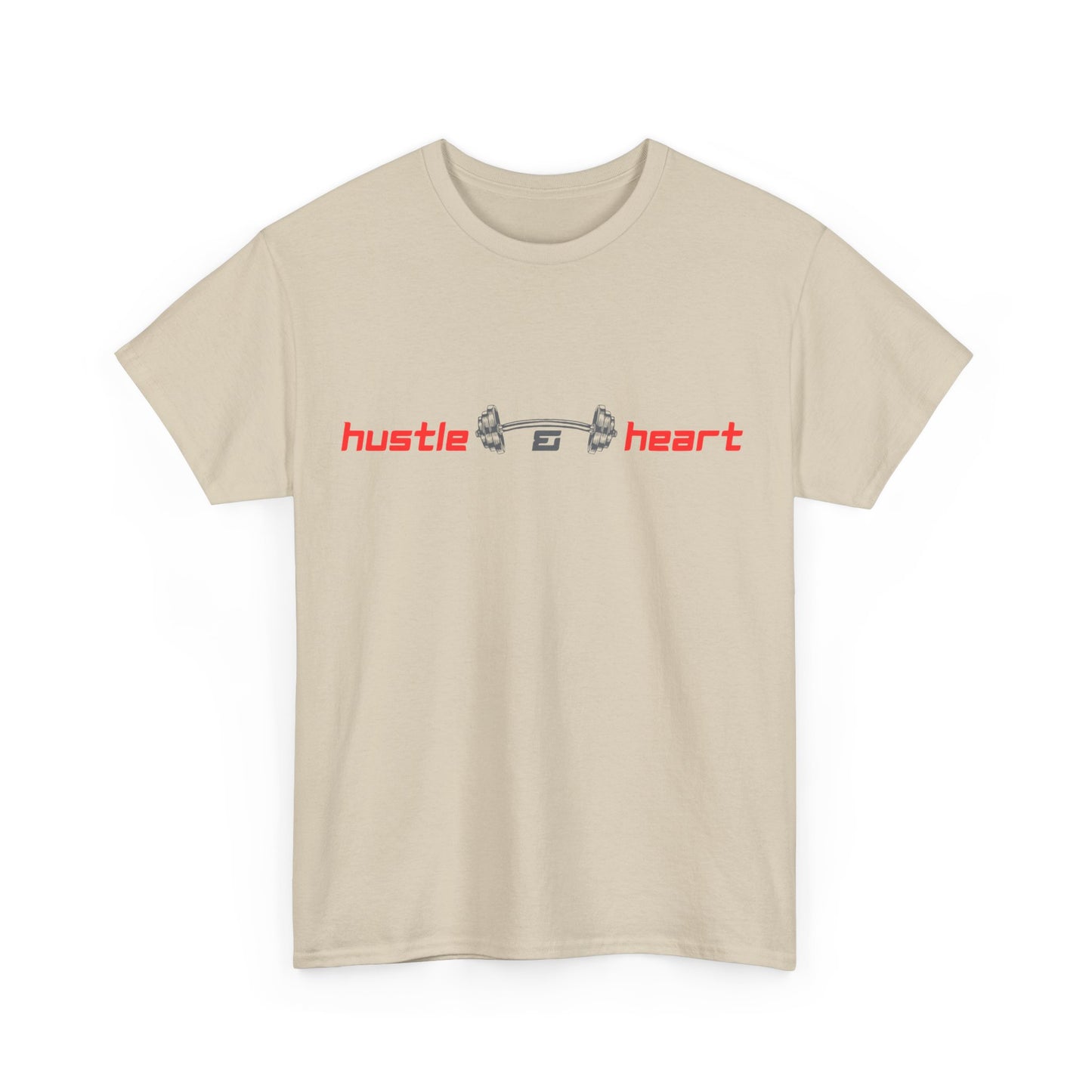 Hustle & Heart Graphic Tee — Minimal Fitness Motivational Shirt