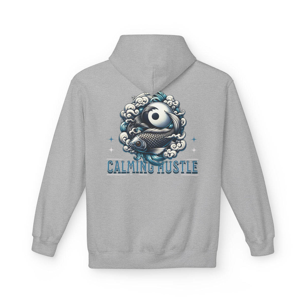 Calming Hustle Hoodie — Yin Yang Koi Graphic Sweatshirt