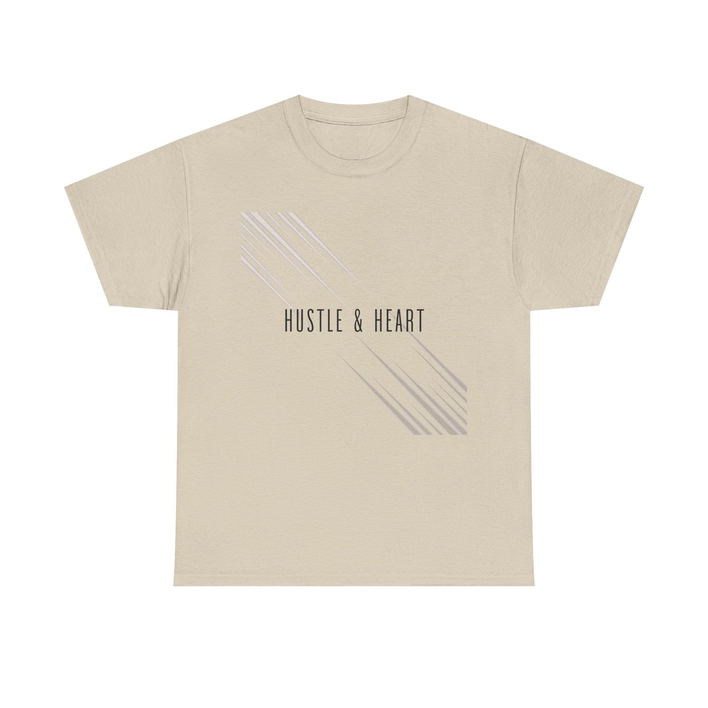Hustle & Heart Tee — Minimal Motivational Graphic Tee